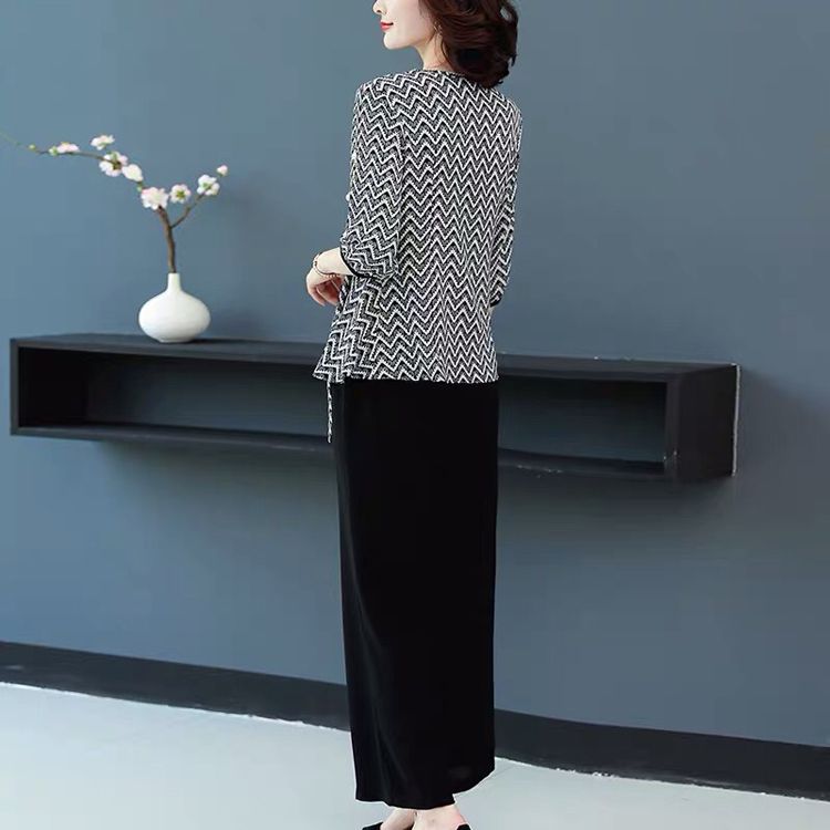 Set bộ áo cột eo tay lỡ quần ống suông sang trọng