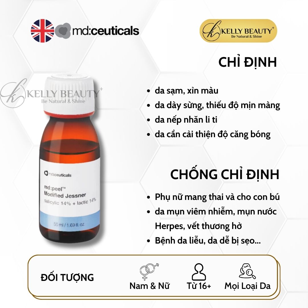 Peel Căng Bóng Sáng Mịn Da MD:PEEL Modified Jessner - MD:Ceuticals | Kelly Beauty