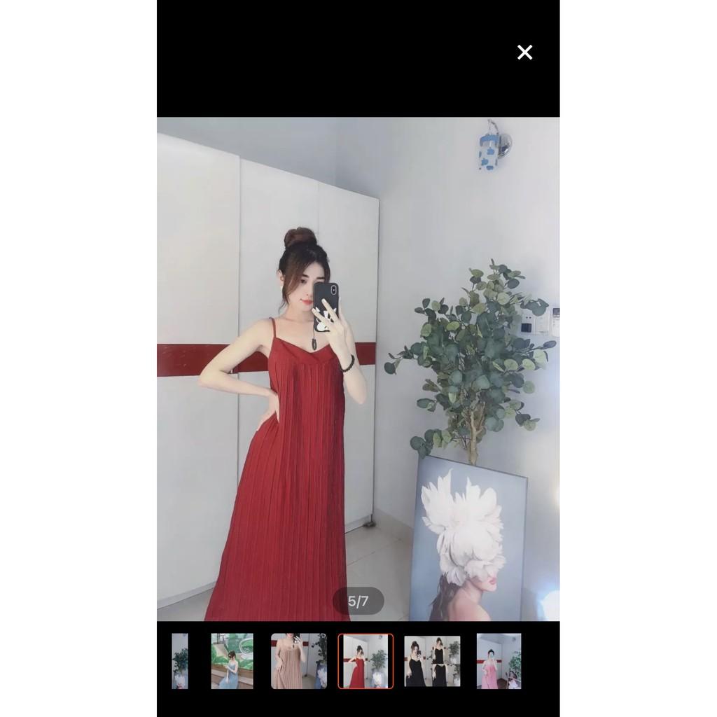 Đầm 2 dây dập ly bigsize từ 55-70kg