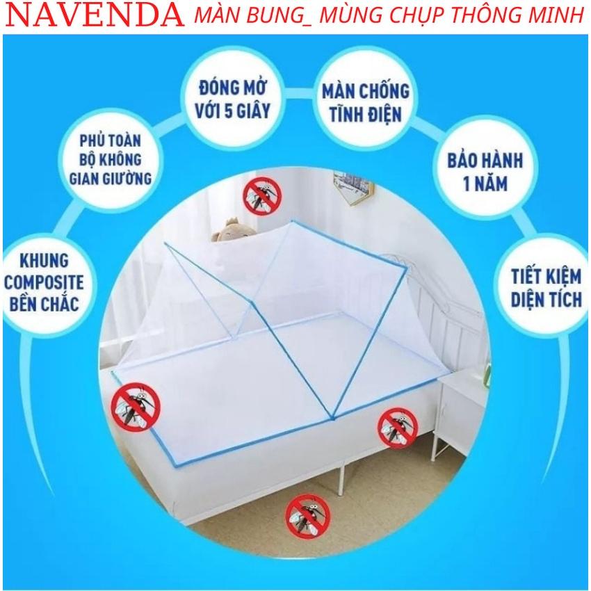 MÀN XẾP THÔNG MINH _ MÙNG CHỤP CHỐNG MUỖI HIỆU QUẢ MẪU MỚI 2021