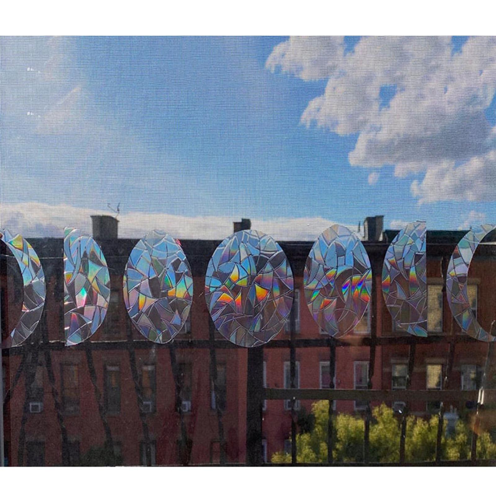 7Pieces Decorative Rainbow Window Prism Film Static Cling Sticker Decal