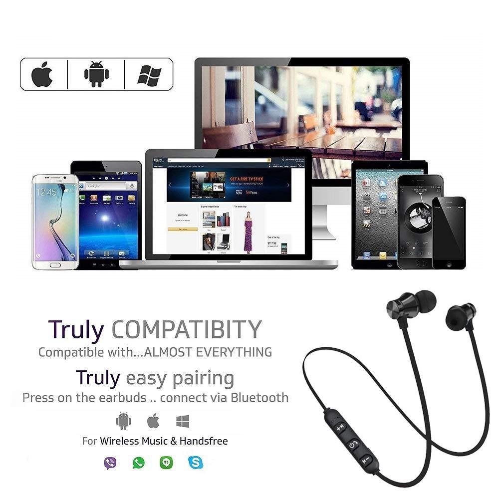 Tai Nghe Thể Thao XT11 Kết Nối bluetooth Âm Thanh Siêu Trầm Có Nam Châm Thiết Kế Đeo Cổ Tiện Dụng