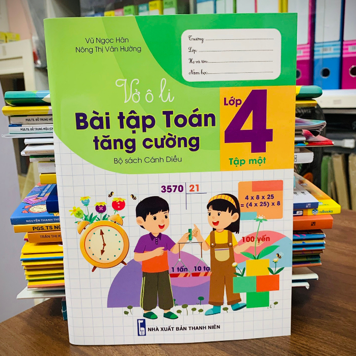 Sách - Vở Ô li Bài Tập Toán Tăng Cường lớp 4 - tập 1