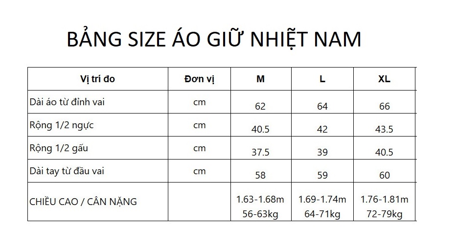 Áo giữ nhiệt nam dài tay, áo thu đông cho nam cổ 3 cm, hàng cao cấp