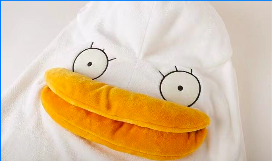 Bộ đồ ngủ hoạt hình anime con vịt gồm đầm và dép chân vịt