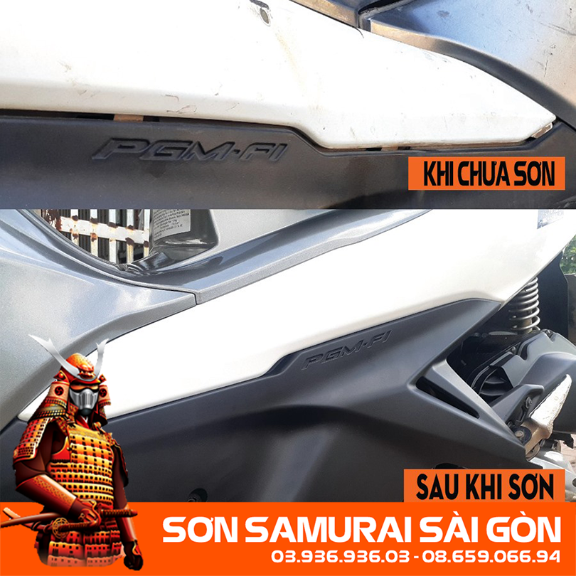 Sơn SAMURAI KUROBUSHI Y31008** MÀU TRẮNG MỊN chính hãng - Sơn phun xe máy SAMURAI SÀI GÒN