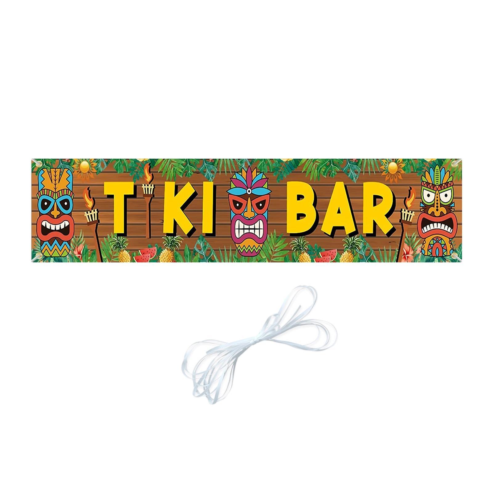 Tiki Banner Carnival Party Decor Ornaments Office Kitchen Poster