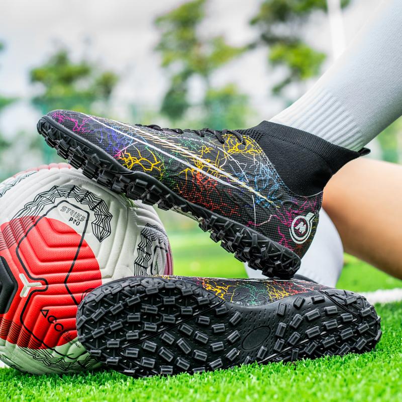 LSYAAAAA giày bóng đá nam nữ trẻ em mùa hè chất lượng cao bóng đá khởi động cộng với kích thước Assassin TF/AG sneaker đào tạo 33-47 #