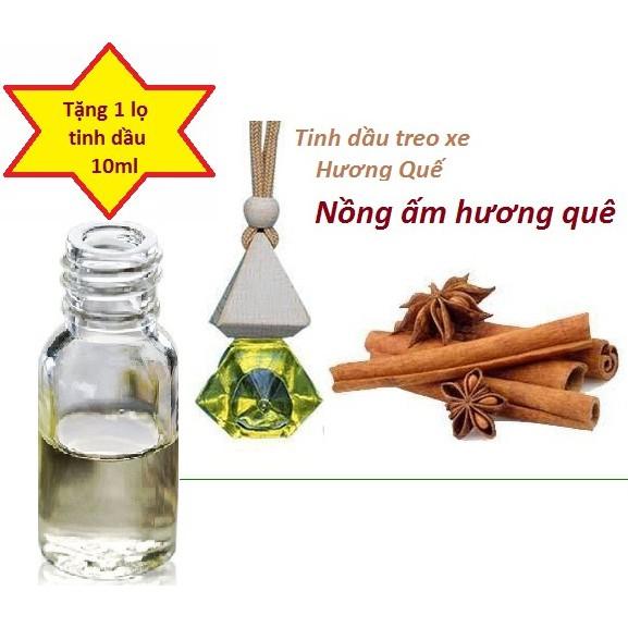 Tinh dầu treo xe, treo phòng Hương Quế tặng 1 lọ tinh dầu 10ml