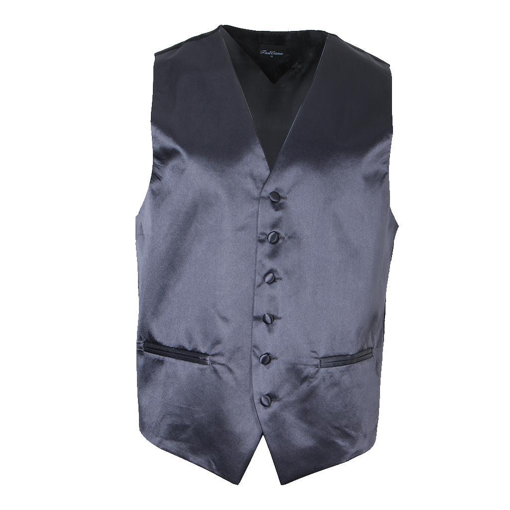 Men's Formal Casual Business Dress Vest Suit Slim Waistcoat Jacket Top Gilet
