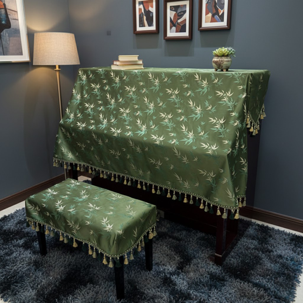 Khăn phủ đàn piano cơ cao cấp sang trọng cổ điển trang trí giáng sinh noel năm mới Tết sinh nhật - Hàng chính hãng