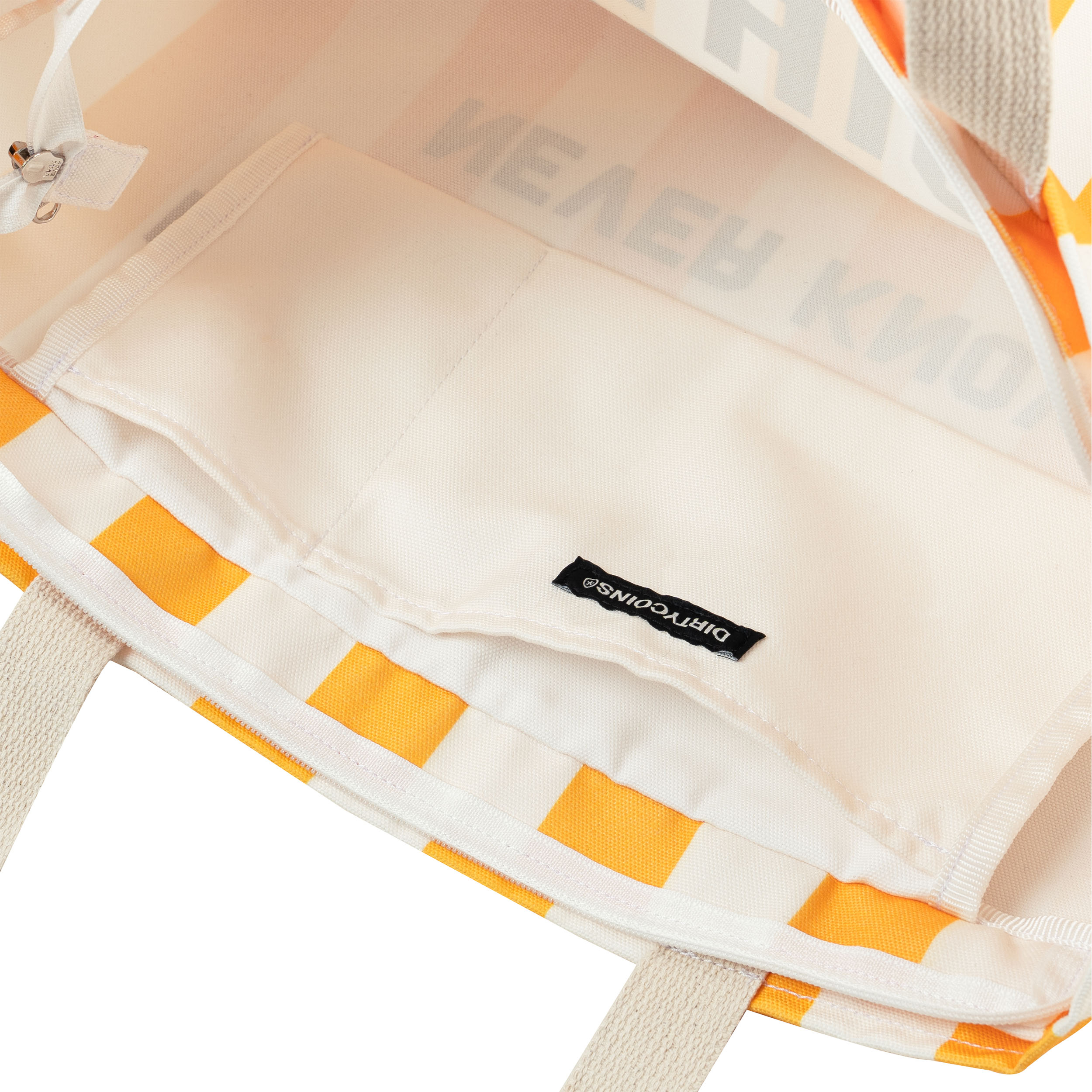 Túi Tote DirtyCoins Canvas Never Try Striped