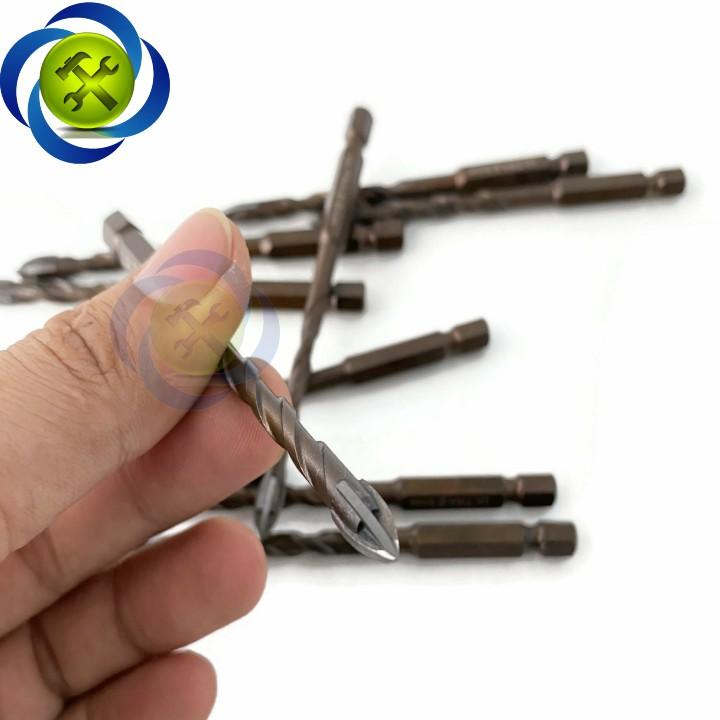10 mũi khoan gạch men 6mm đuôi lục giác ULTRA-06 có 4 cạnh gạch-kính-thép