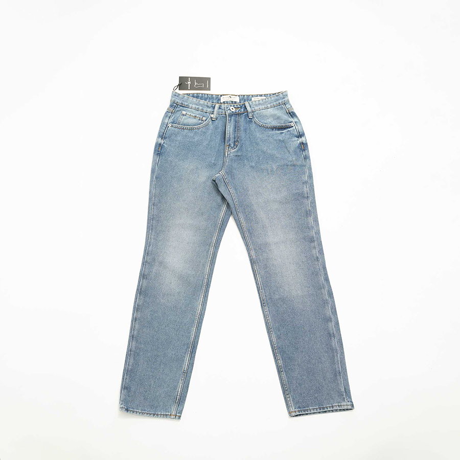 Quần Jeans Nam Cao Cấp HUNTER X-RAYS  Form Straight Cotton Màu Xanh Đậm - Hunter X-Rays D24