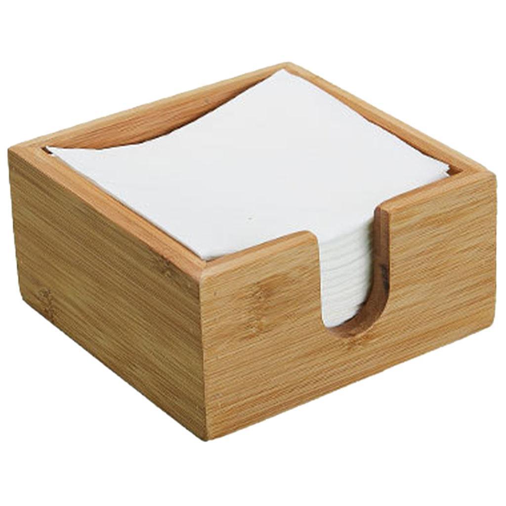Tabletop Napkin Holder Wooden Storage Tissue Dispenser for Countertop