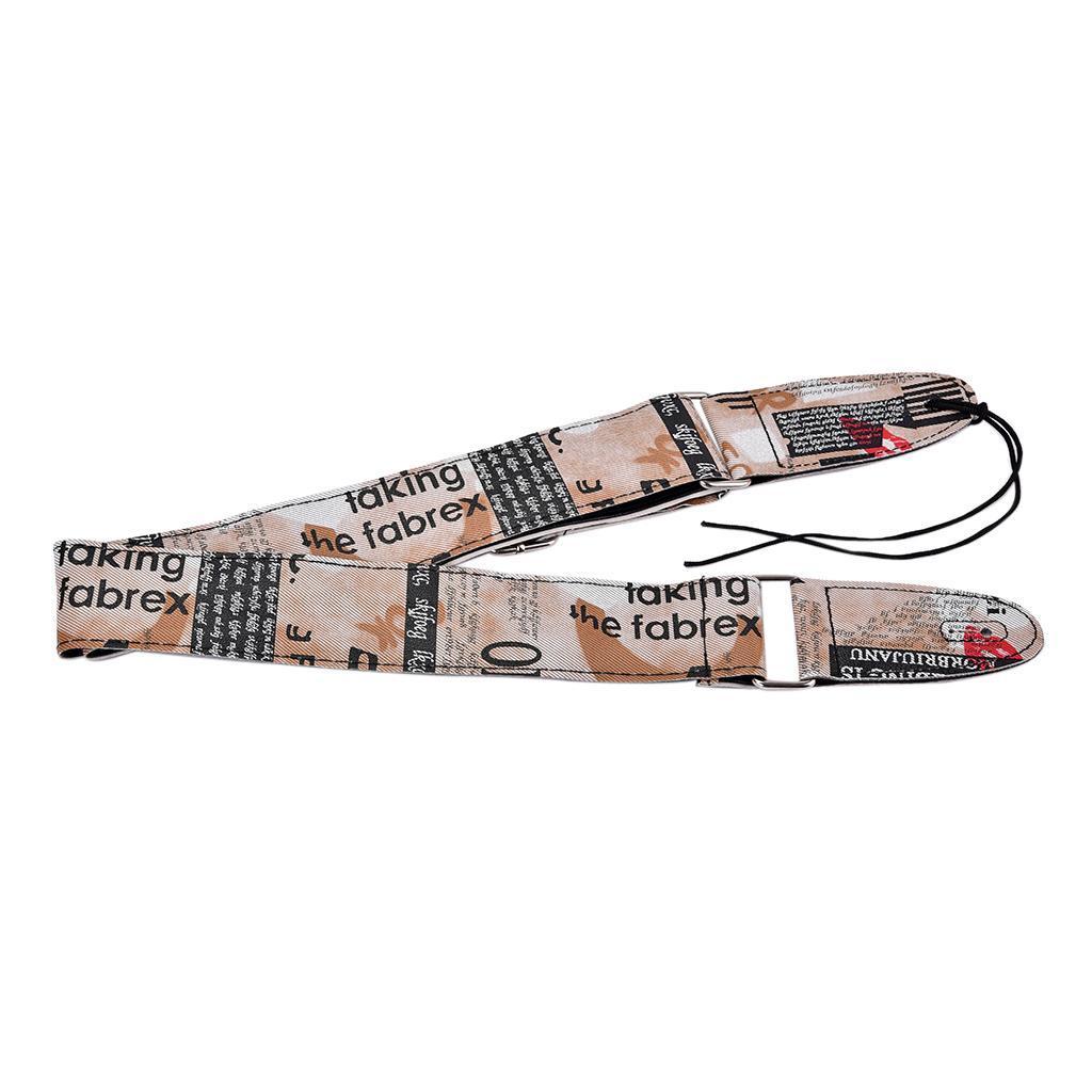Adjustable guitar strap with leather ends for electric guitar