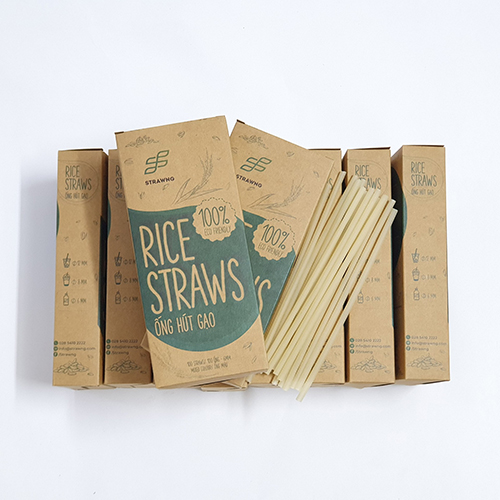 Combo 10 hộp ống hút gạo Rice Straws (loại có màu hoặc không màu)