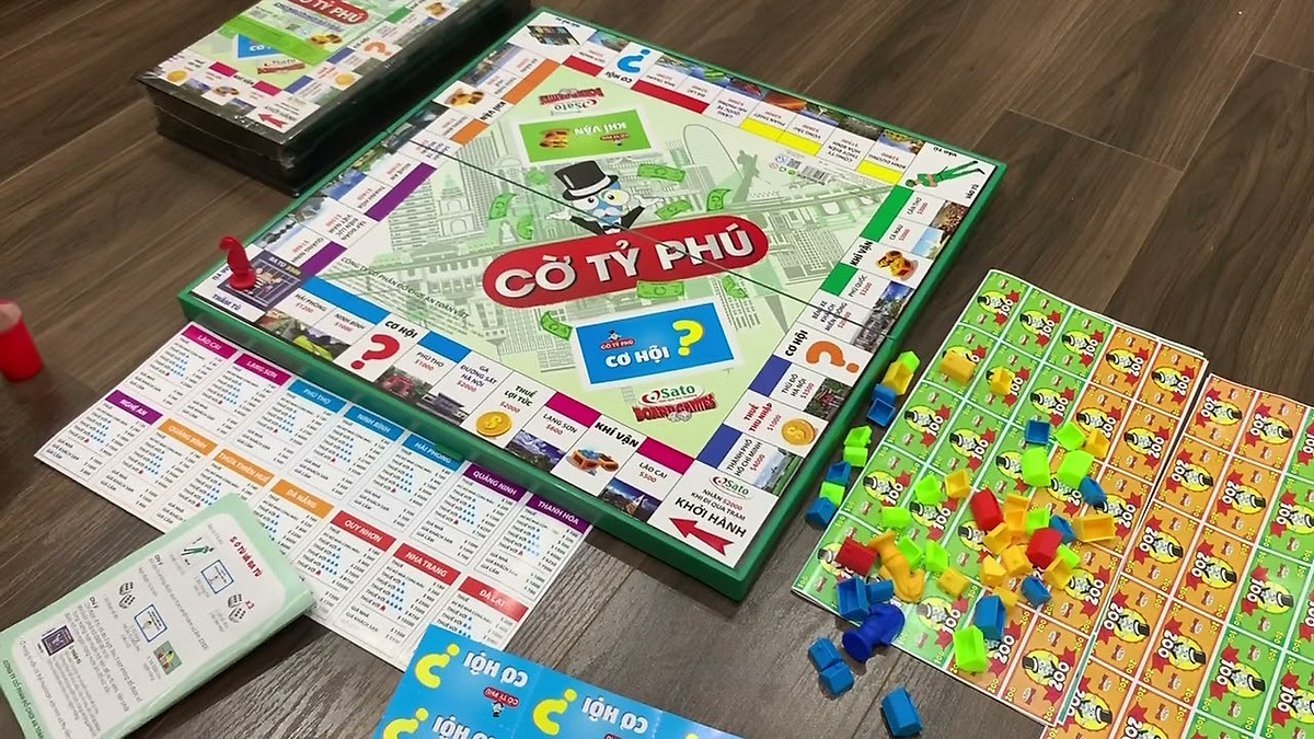 Cờ tỷ phú Monopoly cao cấp bản Việt Nam cải tiến - Boardgame cờ tỷ phú vui nhộn kích thước 31x31 và 42x42 - Hàng chính hãng D Danido 