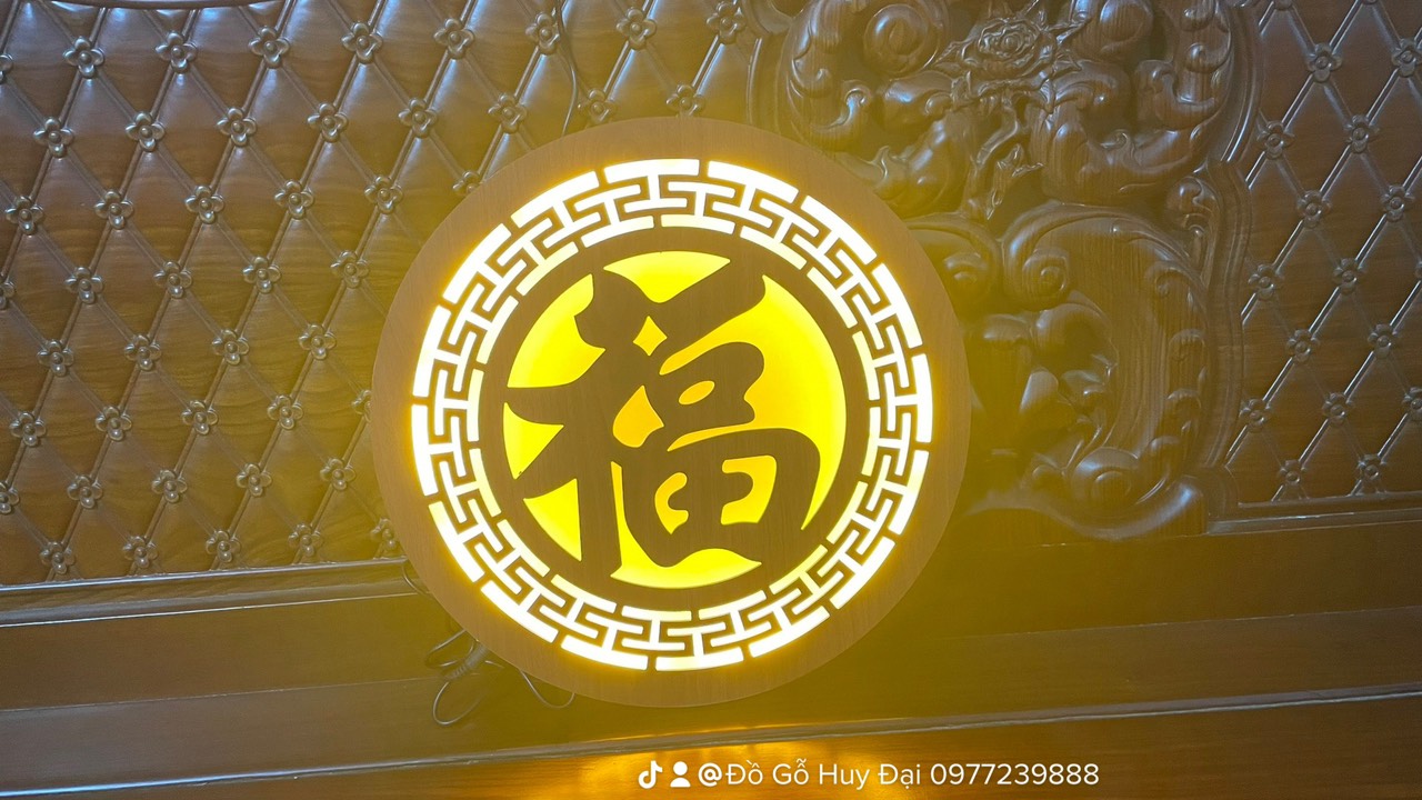đèn sen trang trí bàn thờ 38cm phúc hán cánh gián