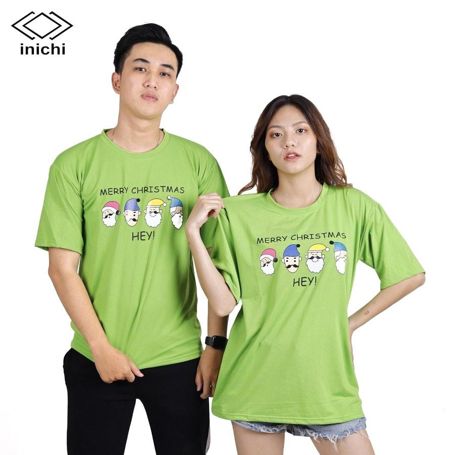Áo thun tay lỡ form rộng INICHI IC596 thun co giãn chất đẹp in hình 4 ông già noel