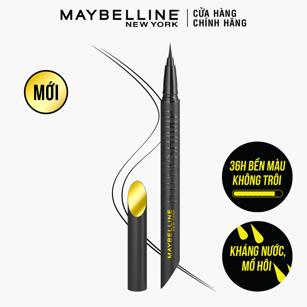 Bút Kẻ Mắt Nước Siêu Sắc Mảnh HyperSharp Liner 36h Extreme Maybelline New York Lâu Trôi 0.4g