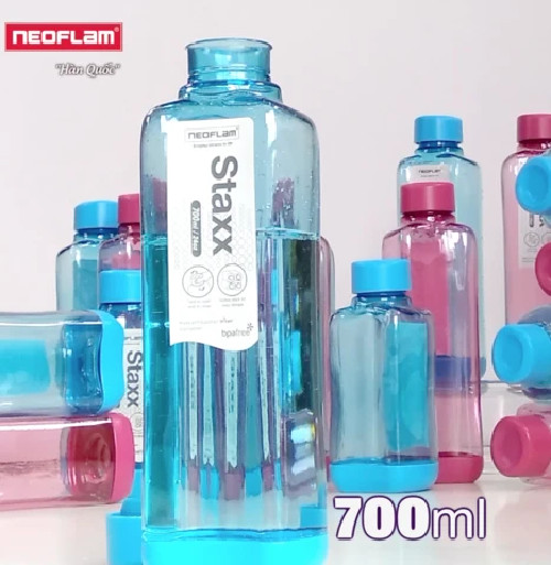 [Hàng chính hãng - Mua 5 tặng 1] Combo 5 Chai đựng nước bằng nhựa Tritan- Staxx M - 700ml, Neoflam Hàn Quốc (Màu chọn ngẫu nhiên)