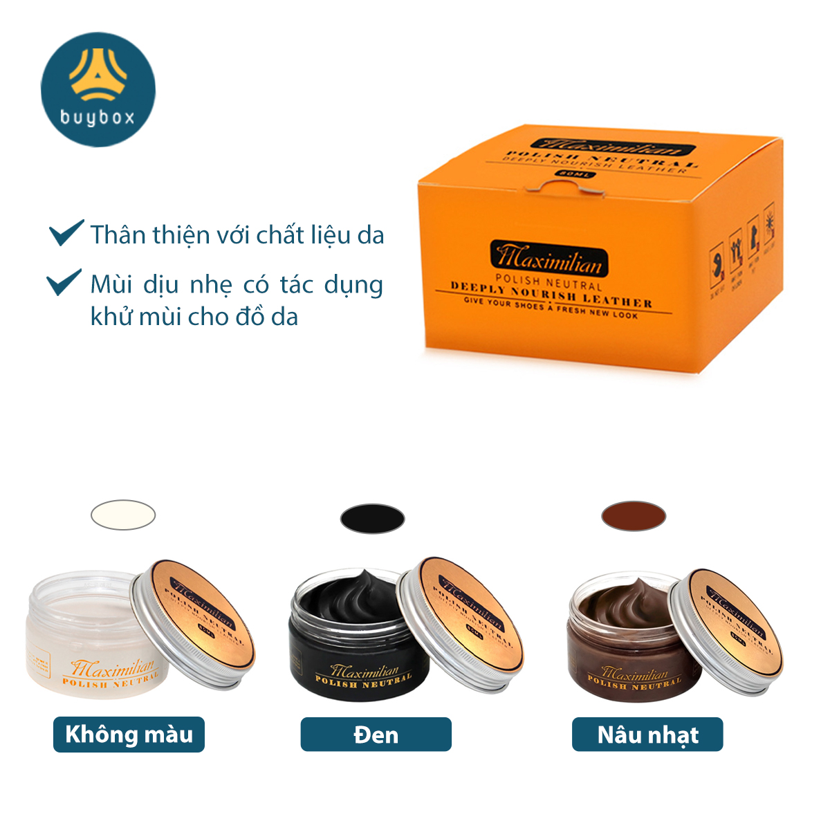 Xi đánh giày, vệ sinh đồ da, mùi hương dịu nhẹ, làm sạch và bảo dưỡng giày da hiệu quả - BuyBox - BBPK318