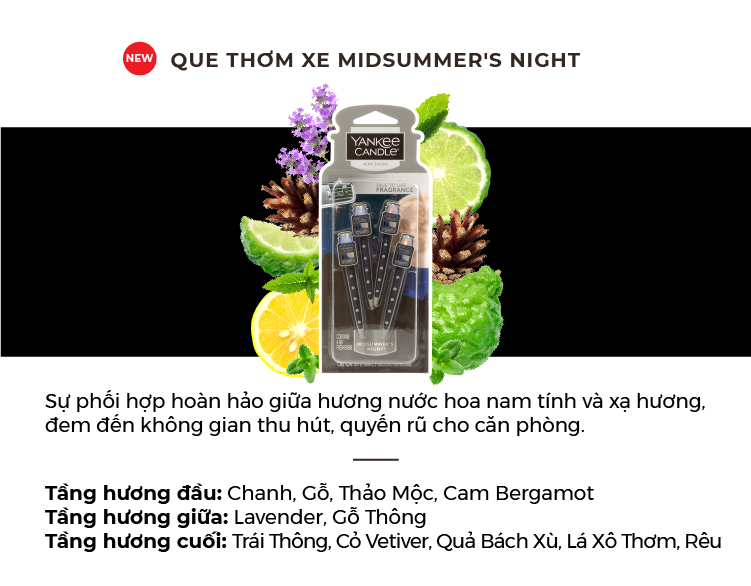 Que Thơm Xe Yankee Candle - Midsummer's Night