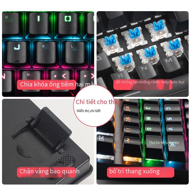 Đặc Biệt Tặng Vẹt Mới Xanh Trục Chống Bụi Cạnh Tranh 26 Phím Không Bấm 87 Phím Kinh Doanh Bàn Phím Trò Chơi Cặp Đôi bàn Phím Cơ Thật