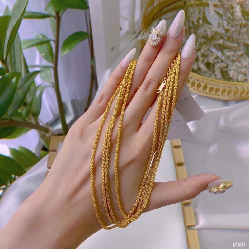 Dây chuyền xù kim tuyến titan không đen không gỉ