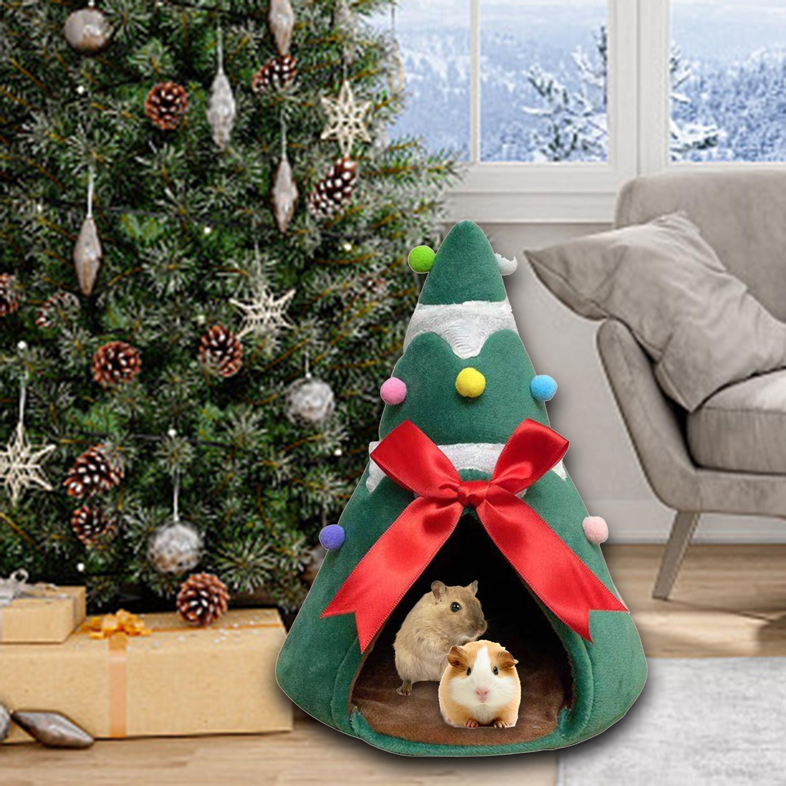Cat Bed Christmas Tree Shape Warm Comfortable Soft for Sleeping Pet Accessories