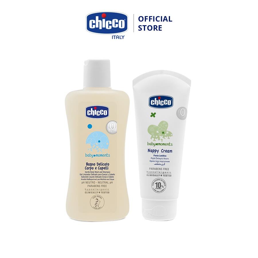 Combo Sữa tắm gội chiết xuất Yến mạch 200ml &amp; Nước hoa hương tự nhiên 100ml Chicco