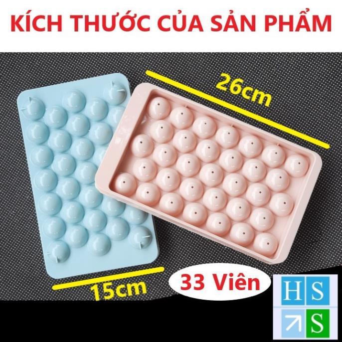 KHAY LÀM ĐÁ bi tròn (33 viên) khuôn kem hoa quả trái cây khuôn làm thạch rau câu độc đáo tiện dụng