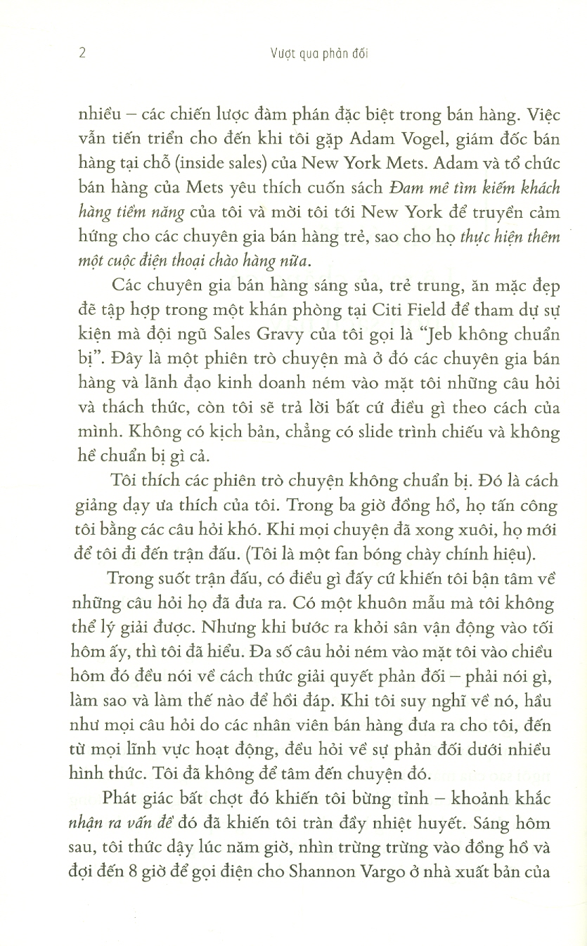 Vượt Qua Phản Đối - Nghệ Thuật Và Khoa Học Thương Thảo Trong Bán Hàng