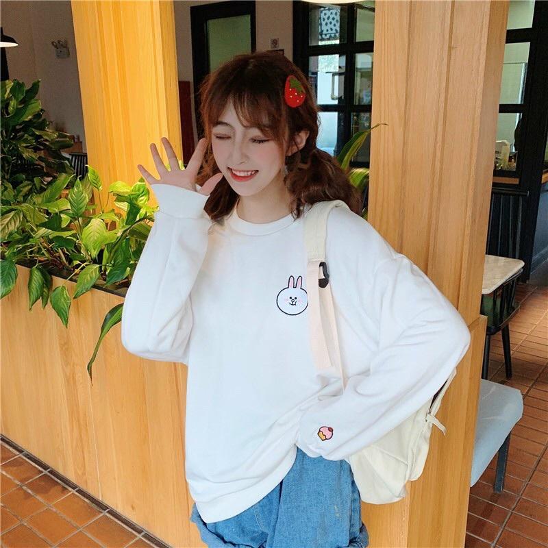 Áo Sweater Thỏ phong cách Ulzzang Hàn Quốc Áo thun dài tay phong cách cá tính CoolZ C009