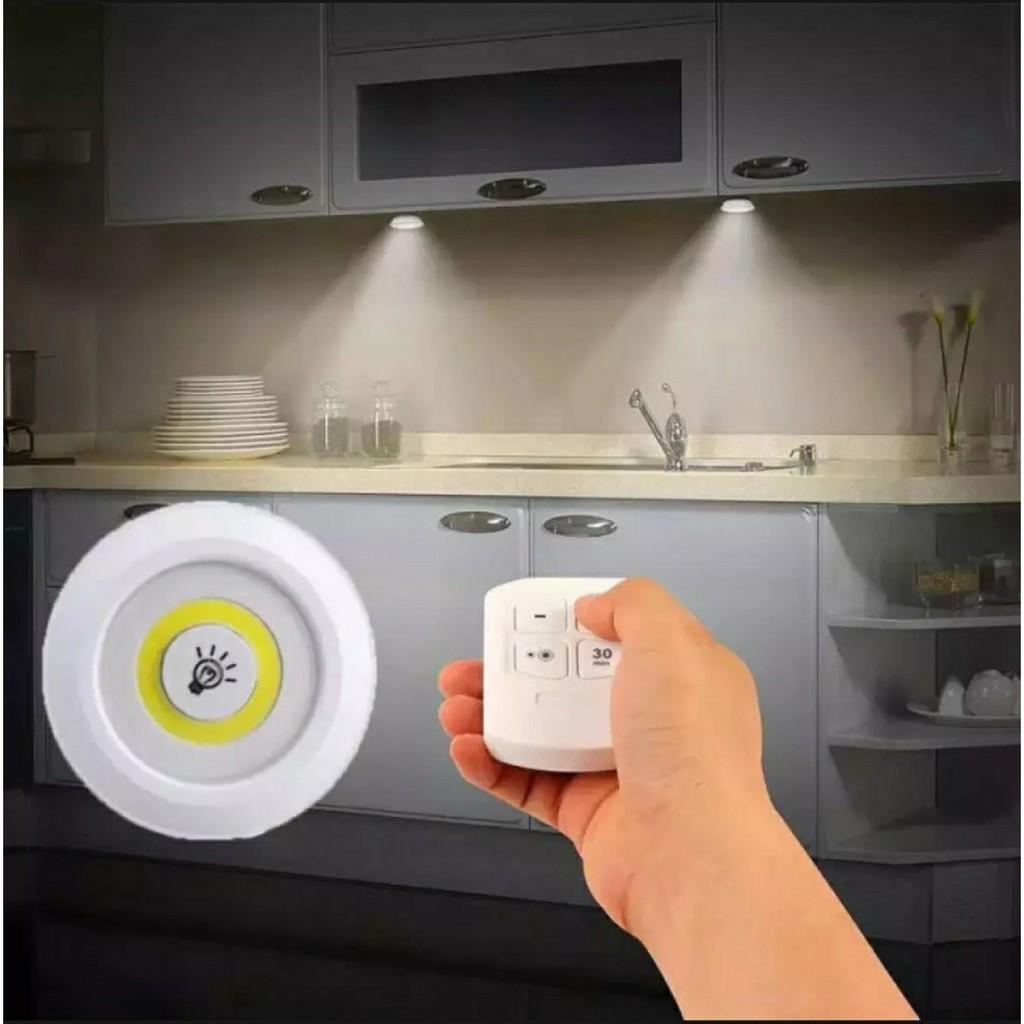 Bộ 3 đèn LED kèm remote điều khiển từ xa, có hẹn giờ trang trí phòng ngủ, hành lang, cầu thang.