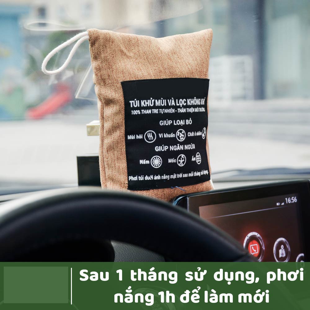 Túi Than Hoạt Tính Lọc Không Khí Diệt Khuẩn Khử Mùi Giảm Sóng Điện Từ Cho Ô Tô