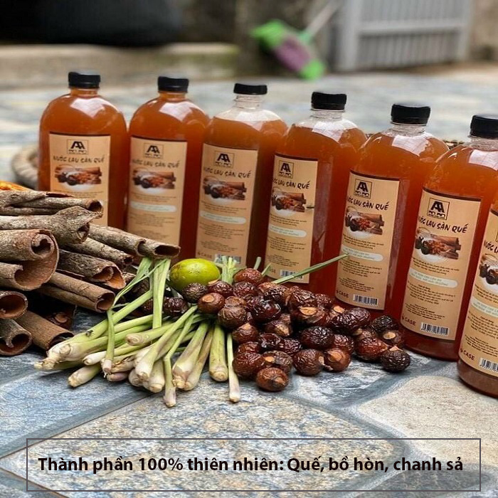 Combo 2 chai nước lau sàn hữu cơ hương quế An An ( 1000ml)| Xua đuổi côn trùng, nhà luôn thơm mát |