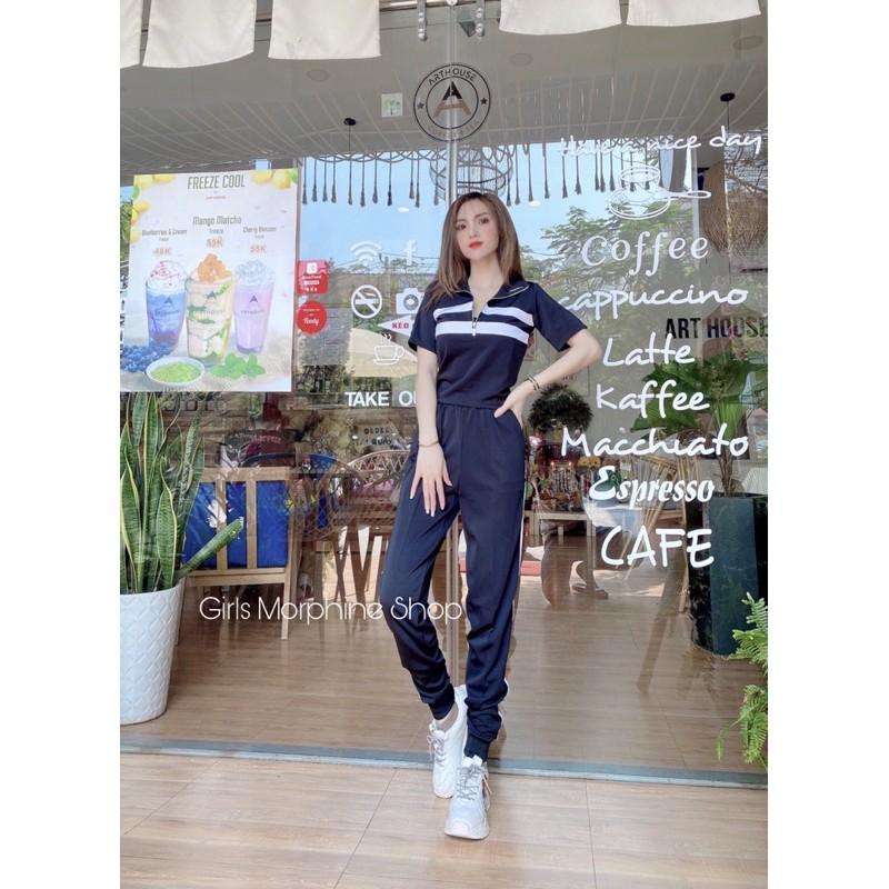 BỘ THỂ THAO TAY NGẮN - ẢNH THẬT SHOP CHỤP - THUN POLY DÀY MỊN ĐẸP - SIZE S M L