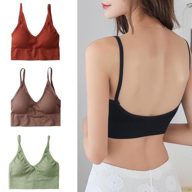 XTRA Áo Bra Nữ-Áo Bra Gân Chiết Eo Tập Gym Bra Hở Vai Siêu hot