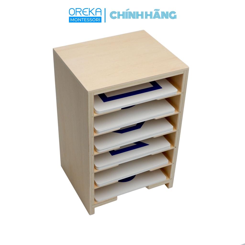 Đồ chơi trẻ em Oreka Montessori Tủ  đựng Thẻ hình học - 0310820