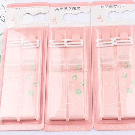 Dây Áo Trong Suốt Silicon Cao Cấp Đóng Bìa Hồng - Điều Chỉnh Tăng Giảm Dẻo Bền Đẹp DUASHOP.