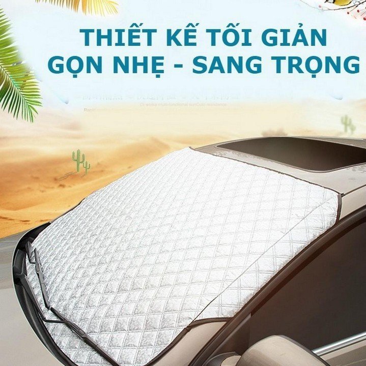 Tấm che nắng 3 lớp che phía ngoài kính lái ô tô, xe hơi