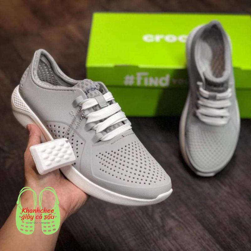 Giày Cross thể thao Nam Nữ, Giày Cột Dây Unisex Literide Pacer màu ghi xám