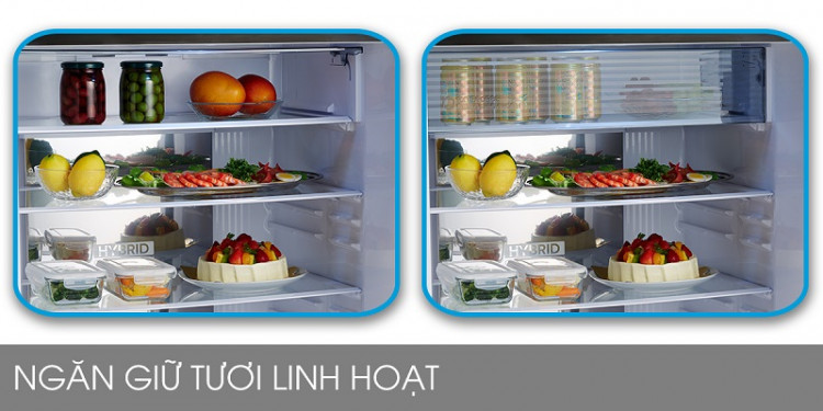 Ngăn giữ tươi linh hoạt tùy ý lựa chọn tính năng bảo quản theo nhu cầu sử dụng Ngăn giữ tươi linh hoạt tùy ý lựa chọn tính năng bảo quản theo nhu cầu sử dụng