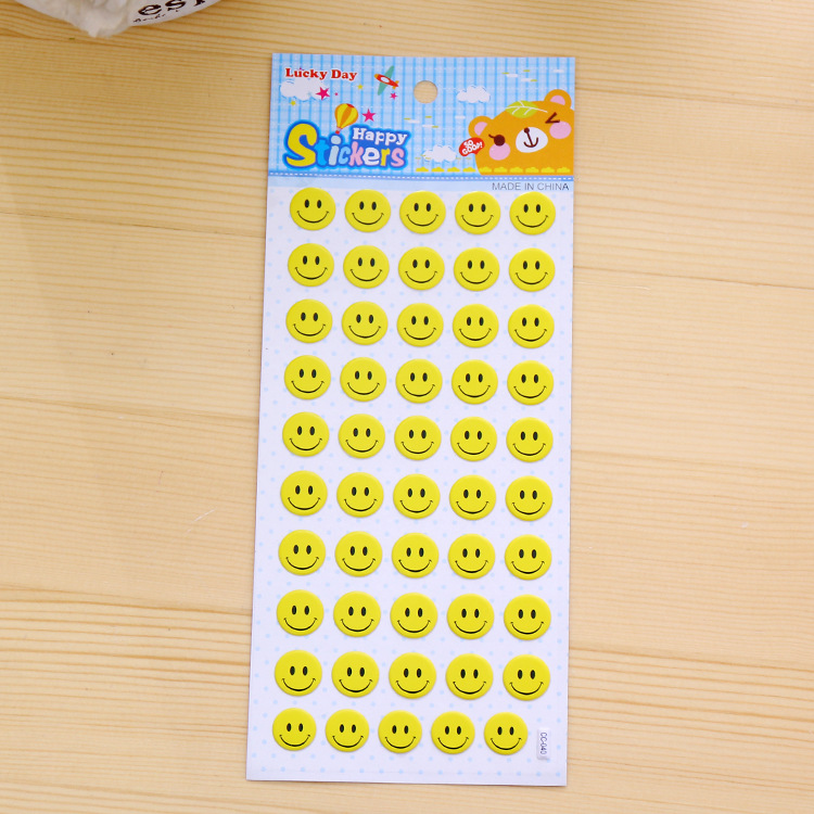 Hình dán sticker 3d nổi Happy mẫu NGẪU NHIÊN cute cho bé