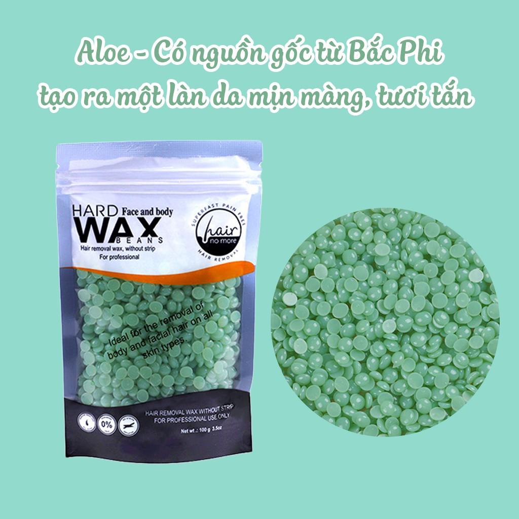 12 Colors SÁP WAX LÔNG NÓNG HẠT ĐẬU HARD WAX BEAN 100g Professional High End Waxing Brand 100g Tặng KÈM QUE WAX GỖ