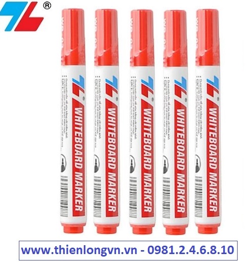 Combo 5 cây bút lông bảng to Thiên Long; WB-03 mực đỏ