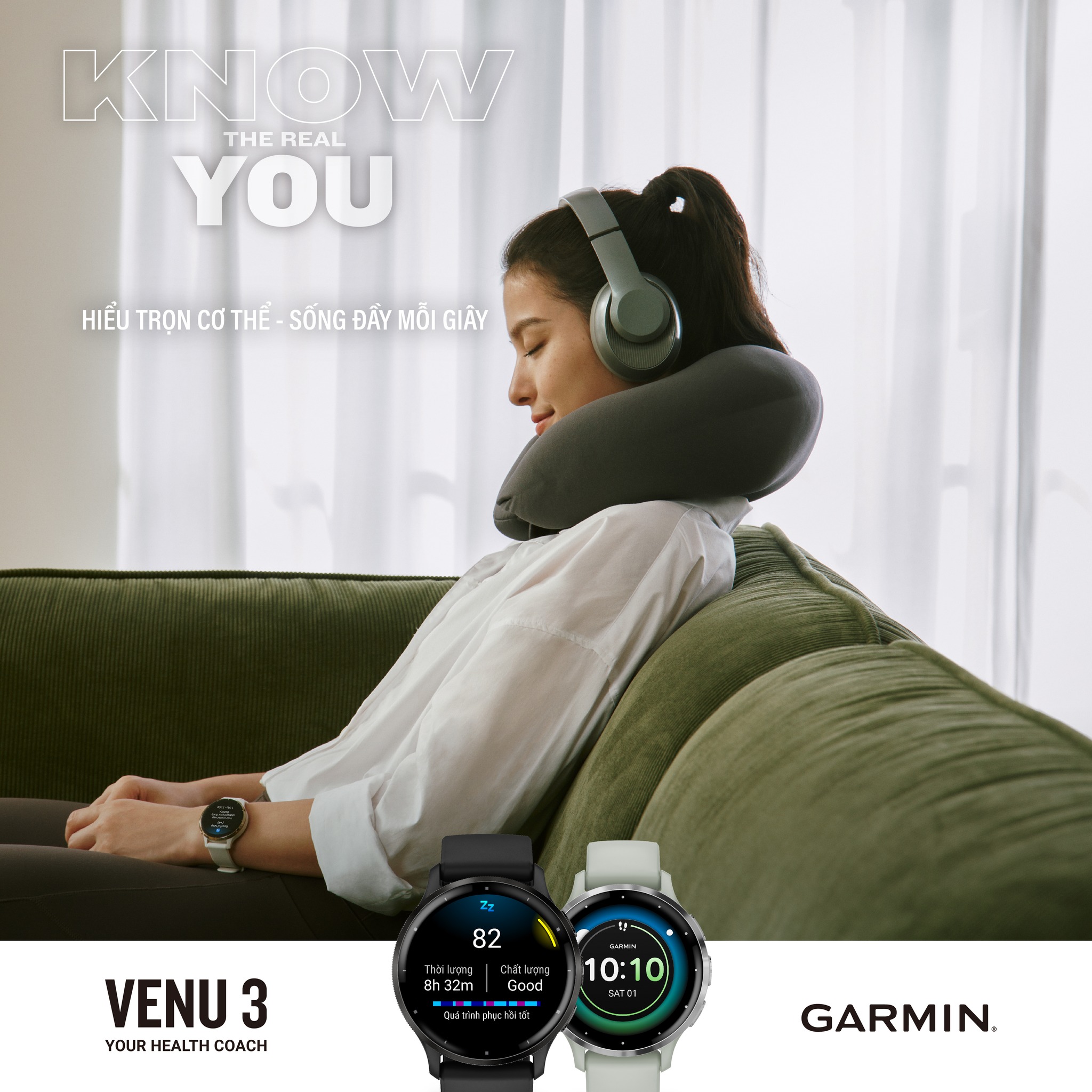 Đồng hồ thông minh Garmin Venu 3S - Hàng chính hãng