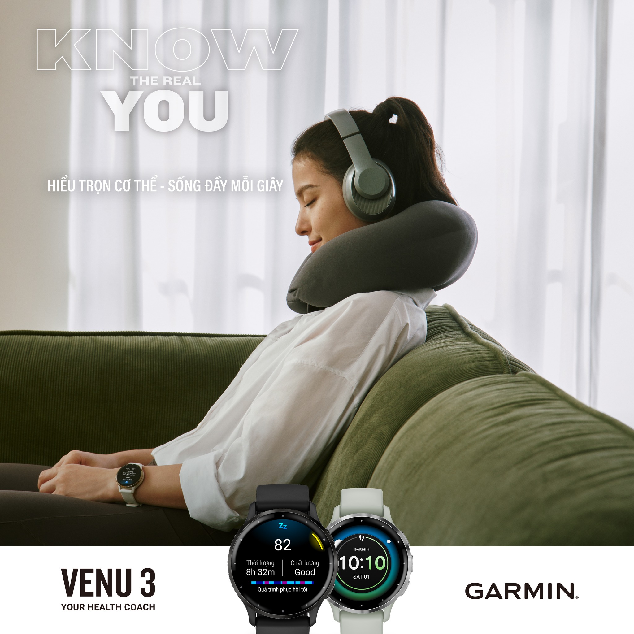 Đồng hồ thông minh Garmin Venu 3S (Thể thao, thể hình và theo dõi thể chất) - Hàng chính hãng